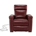 34.65 Wide Contemporary Classic Genuine Leather Power Recliner With USB Port