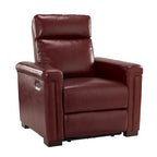34.65 Wide Contemporary Classic Genuine Leather Power Recliner With USB Port