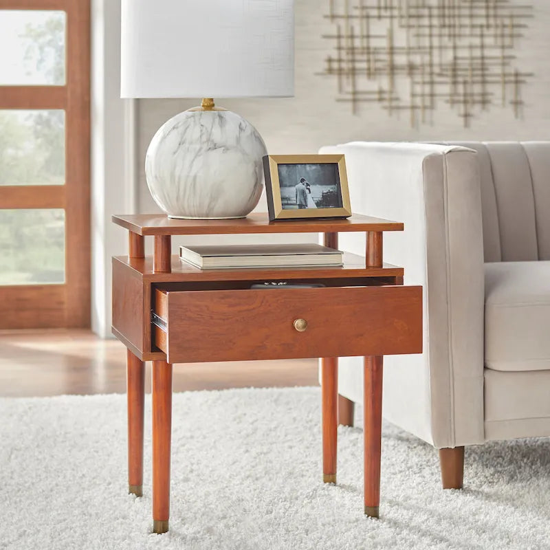 Mid-Century One Drawer Side Table