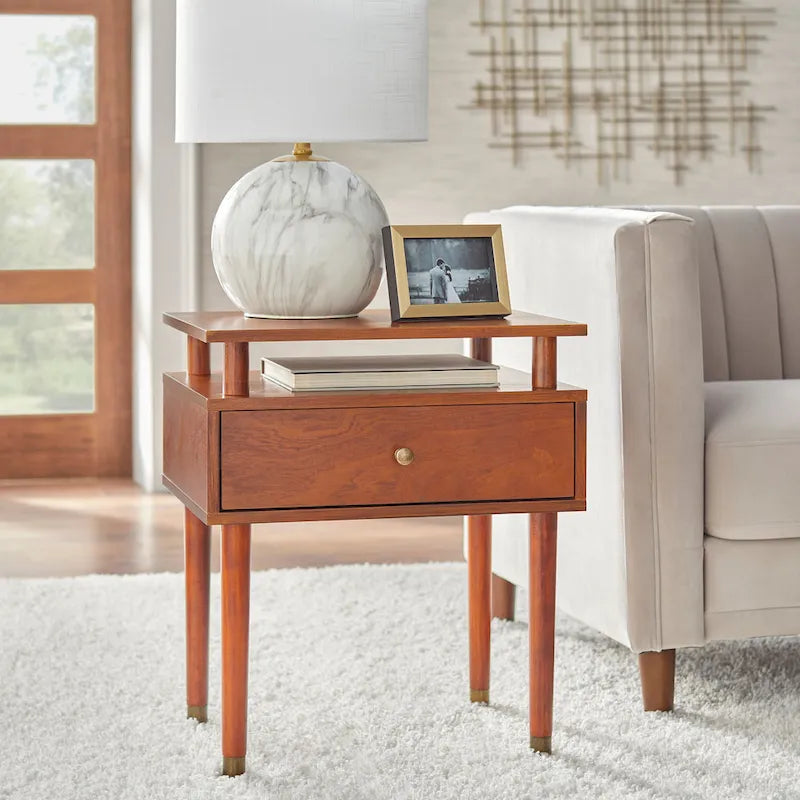Mid-Century One Drawer Side Table