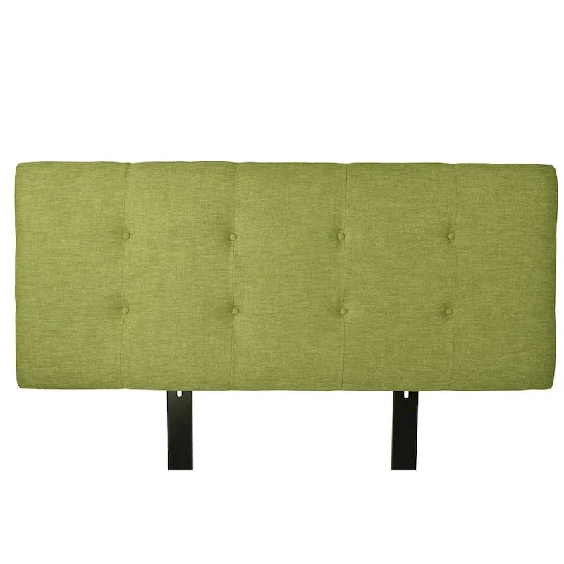 Button Tufted Grass Upholstered Headboard