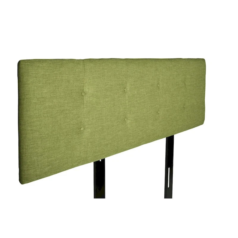 Button Tufted Grass Upholstered Headboard