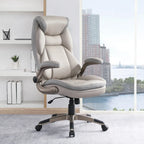 Fauteuil de bureau de direction en cuir contrecollé