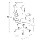 Fauteuil de bureau de direction en cuir contrecollé
