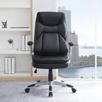 Fauteuil de bureau de direction en cuir contrecollé