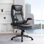 Fauteuil de bureau de direction en cuir contrecollé