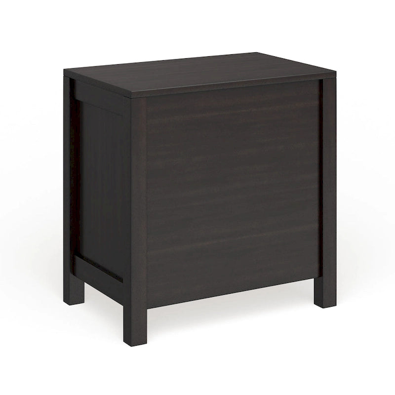 Transitional Solid Wood 2-Drawer Nightstand