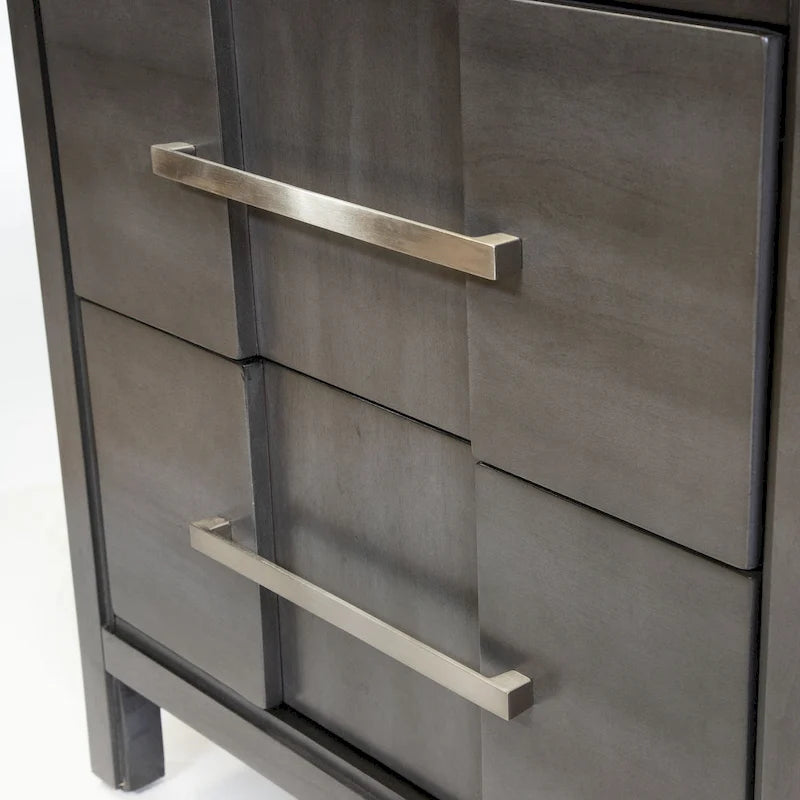 Transitional Solid Wood 2-Drawer Nightstand