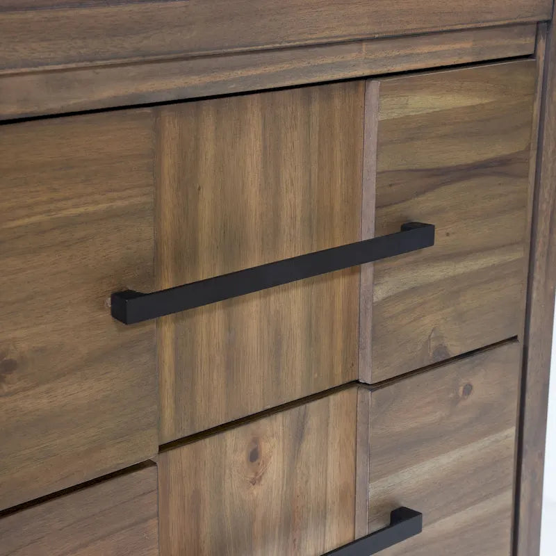 Transitional Solid Wood 2-Drawer Nightstand