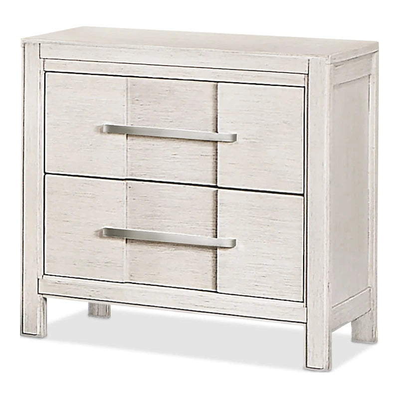 Transitional Solid Wood 2-Drawer Nightstand