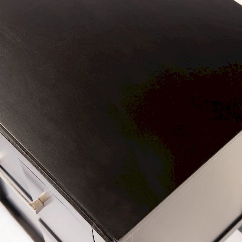 Transitional Solid Wood 2-Drawer Nightstand