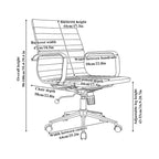 Ribbed Computer Office Chair Swivel Lift tilt function Ergonomic Premium Leather Desk Armchair