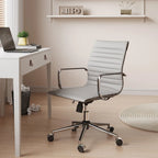 Ribbed Computer Office Chair Swivel Lift tilt function Ergonomic Premium Leather Desk Armchair