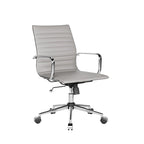 Ribbed Computer Office Chair Swivel Lift tilt function Ergonomic Premium Leather Desk Armchair