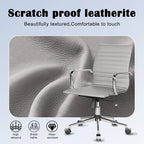 Ribbed Computer Office Chair Swivel Lift tilt function Ergonomic Premium Leather Desk Armchair