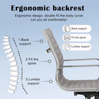 Ribbed Computer Office Chair Swivel Lift tilt function Ergonomic Premium Leather Desk Armchair