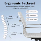 Ribbed Computer Office Chair Swivel Lift tilt function Ergonomic Premium Leather Desk Armchair