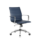 Ribbed Computer Office Chair Swivel Lift tilt function Ergonomic Premium Leather Desk Armchair