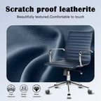 Ribbed Computer Office Chair Swivel Lift tilt function Ergonomic Premium Leather Desk Armchair