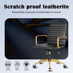 Ribbed Computer Office Chair Swivel Lift tilt function Ergonomic Premium Leather Desk Armchair