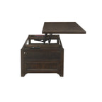 Couchtisch aus Massivholz mit Lift-Top und 2 Schubladen