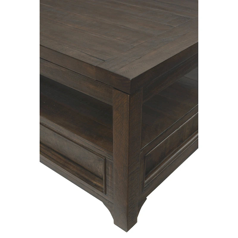 Lift-Top 2-drawer Solid Wood Coffee Table
