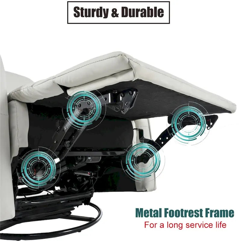 270 Power Swivel Rocker Recliner Chair with USB Ports