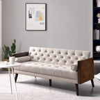 Rozkładana sofa futon 70 cali, rozkładana sofa 2 w 1 z funkcją spania i 2 poduszkami dekoracyjnymi