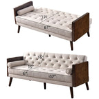 Rozkładana sofa futon 70 cali, rozkładana sofa 2 w 1 z funkcją spania i 2 poduszkami dekoracyjnymi