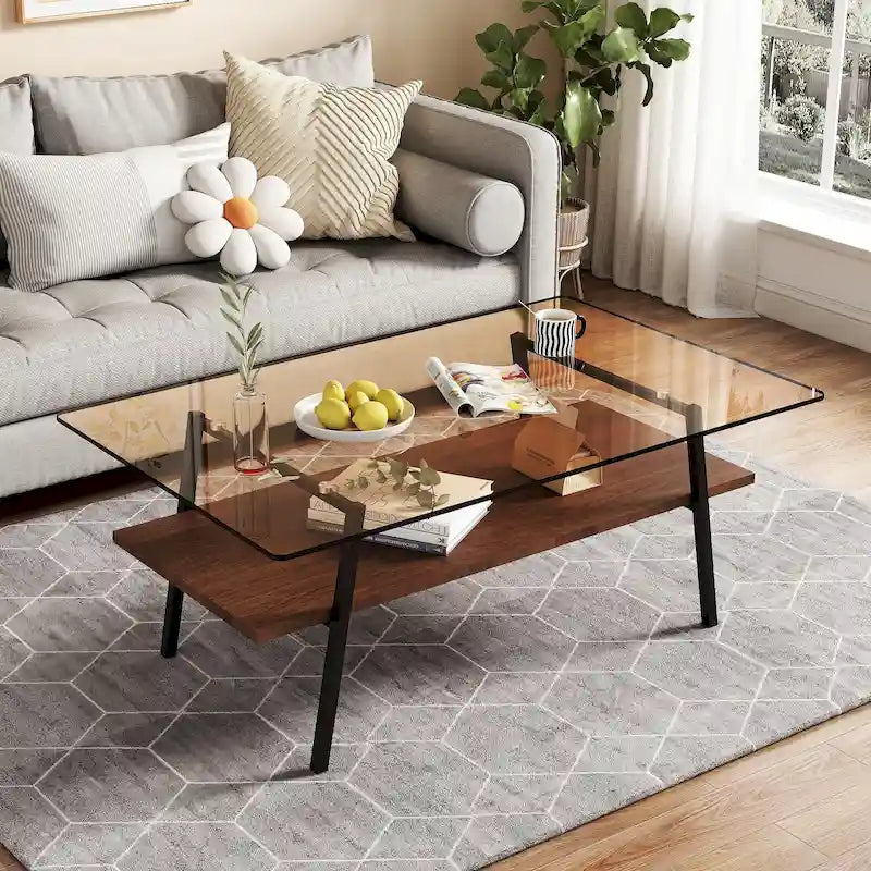 38.58 Rectangle Coffee Table with Modern Design