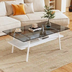 Table basse rectangulaire de 38.58 pouces au design moderne