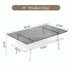 Table basse rectangulaire de 38.58 pouces au design moderne