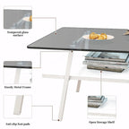 Table basse rectangulaire de 38.58 pouces au design moderne