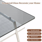 Table basse rectangulaire de 38.58 pouces au design moderne