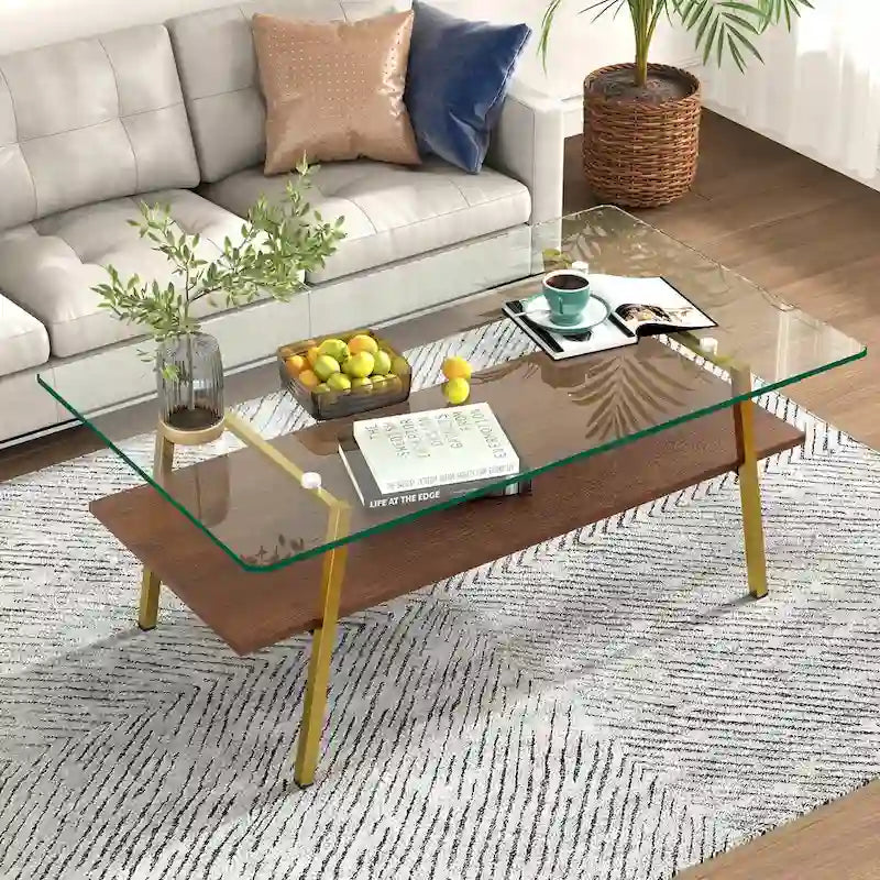 38.58 Rectangle Coffee Table with Modern Design