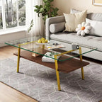 Table basse rectangulaire de 38.58 pouces au design moderne