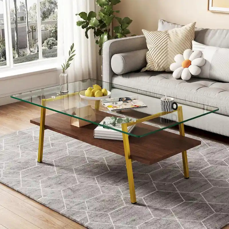 38.58 Rectangle Coffee Table with Modern Design