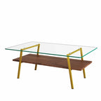 Table basse rectangulaire de 38.58 pouces au design moderne