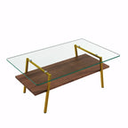 Table basse rectangulaire de 38.58 pouces au design moderne
