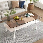 Table basse rectangulaire de 38.58 pouces au design moderne