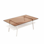Table basse rectangulaire de 38.58 pouces au design moderne