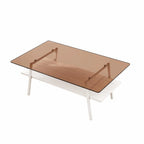 Table basse rectangulaire de 38.58 pouces au design moderne