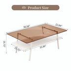Table basse rectangulaire de 38.58 pouces au design moderne
