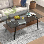 Table basse rectangulaire de 38.58 pouces au design moderne