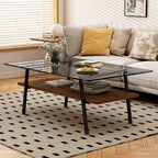 Table basse rectangulaire de 38.58 pouces au design moderne