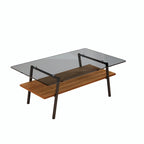 Table basse rectangulaire de 38.58 pouces au design moderne