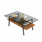 Table basse rectangulaire de 38.58 pouces au design moderne