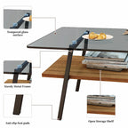 Table basse rectangulaire de 38.58 pouces au design moderne