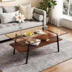 Table basse rectangulaire de 38.58 pouces au design moderne