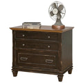 Wood Lateral File With Locking Legal/Letter File Drawer, Storage Cabinet, Black
